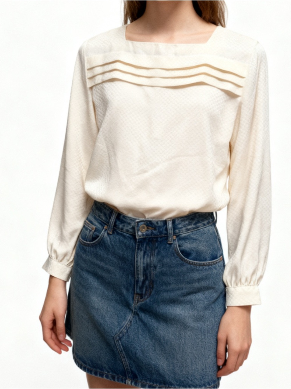 Vintage 70s Pendleton Country Sophisticates Ivory /cream blouse